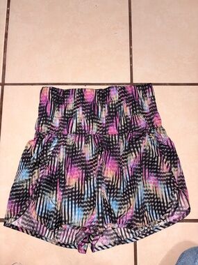 FP Movement by Free People Multicolor Athletic Shorts — Black, Pink, Blue